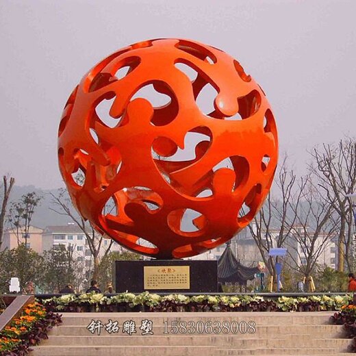釬拓雕塑不銹鋼魔方,上海崇明不銹鋼鏤空球創意抽象雕塑